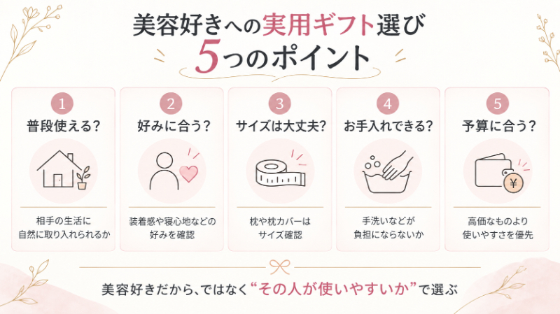 美容好きへの実用ギフト選び5ポイント