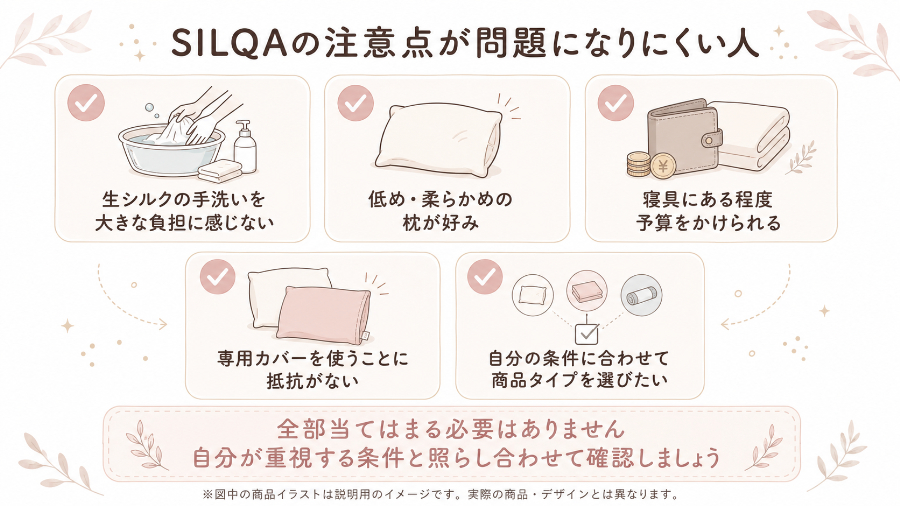 SILQAの注意点が問題になりにくい人