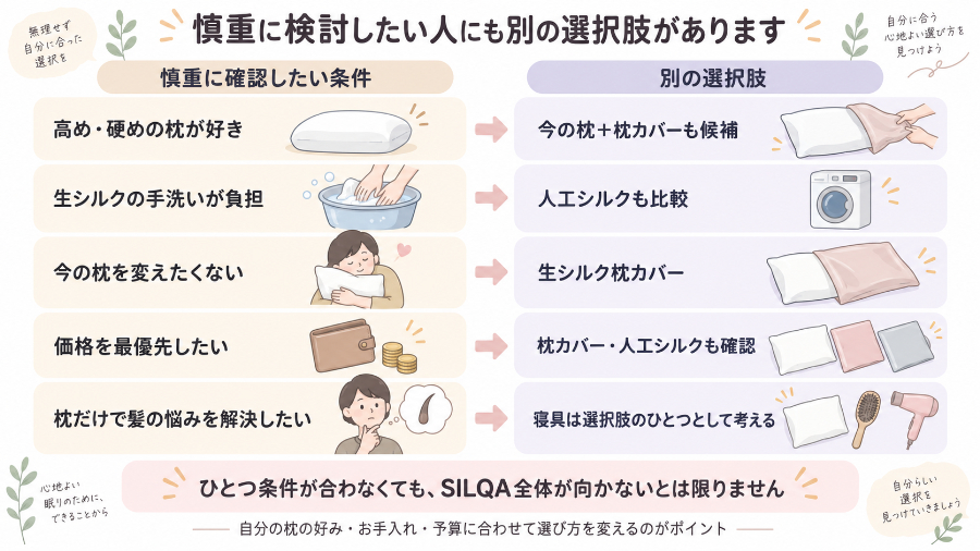 慎重に検討したい人と別の選択肢