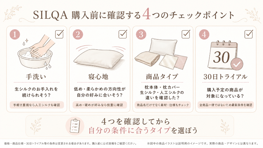 購入前に確認する4つのチェックポイント